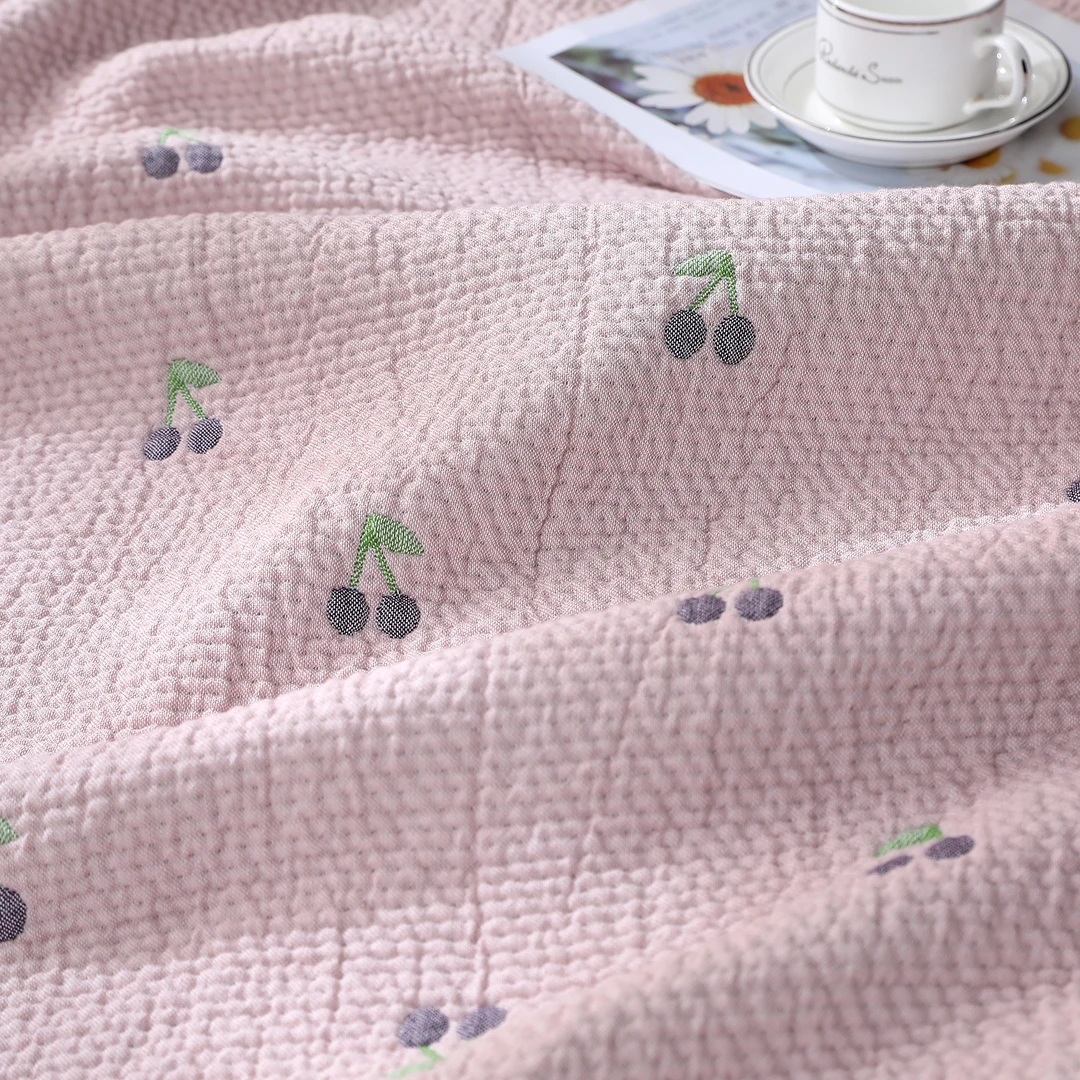 【紫樱桃】140/200韩系轻奢绵柔吸汗美学被四季被韩国毯微瑕