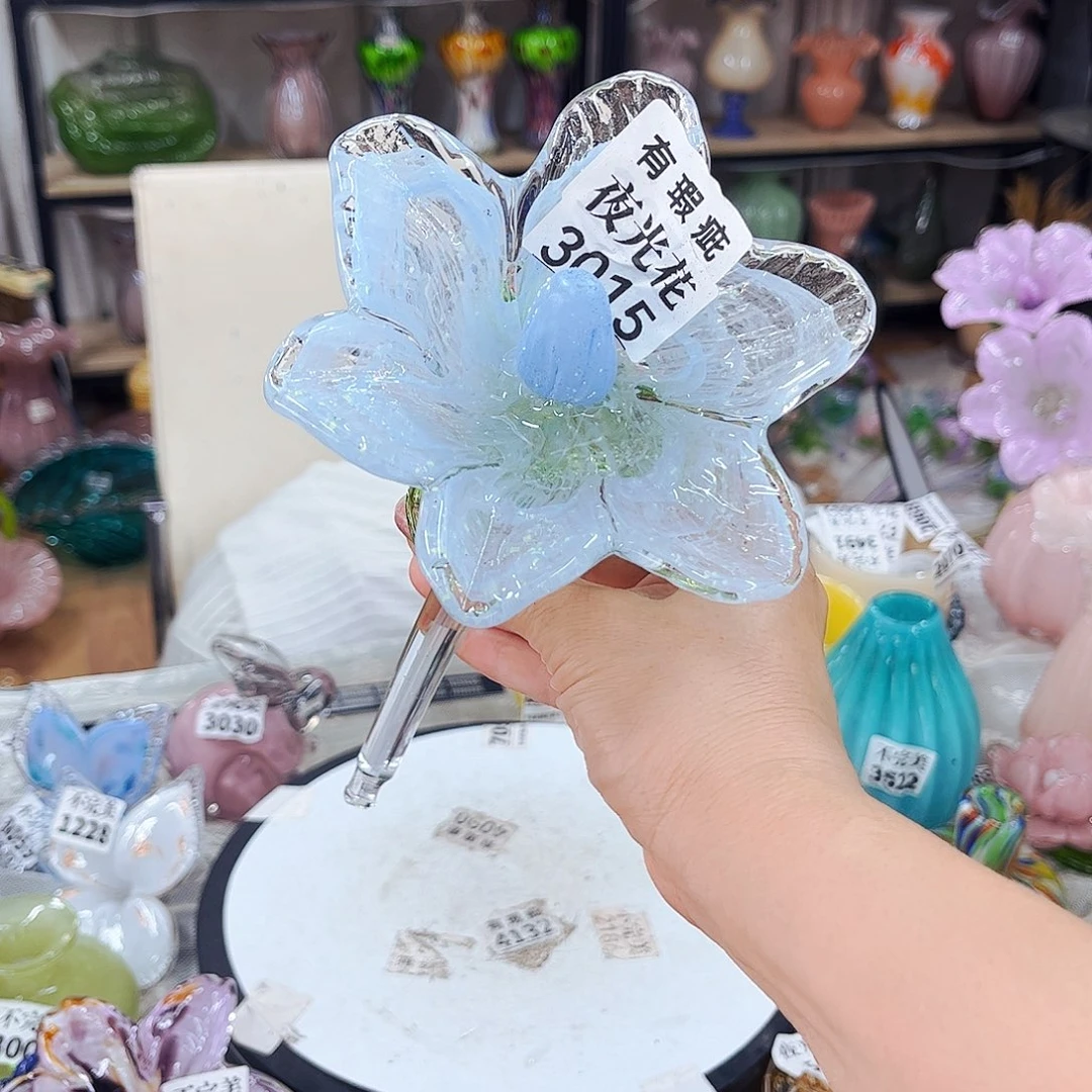 短杆3015夜光瑕花 家悦琉璃工艺品不完美