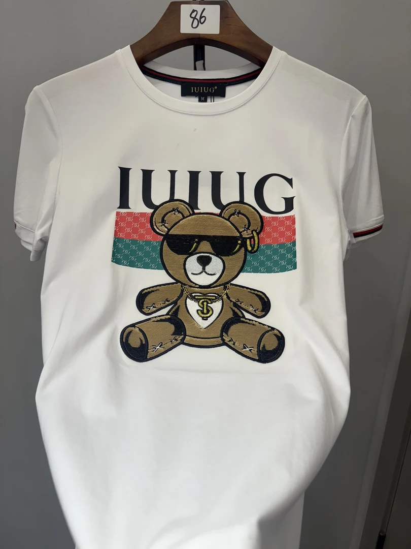 27612轻奢男装夏季潮流运动男士半袖休闲百搭修身圆领短袖上衣