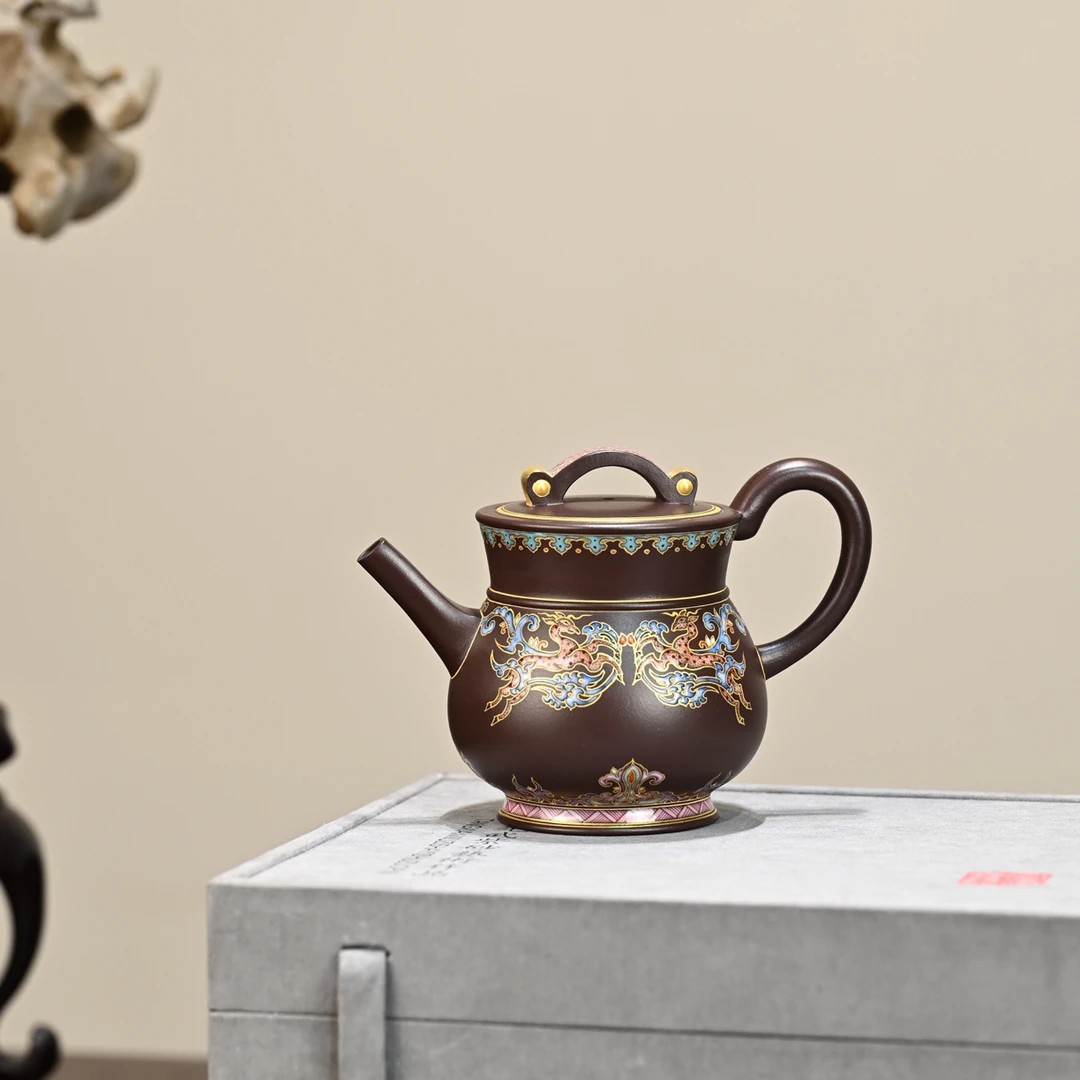 螭山鹿云·全手工紫砂壶大拍陶手汪庆红作品（珏窑）