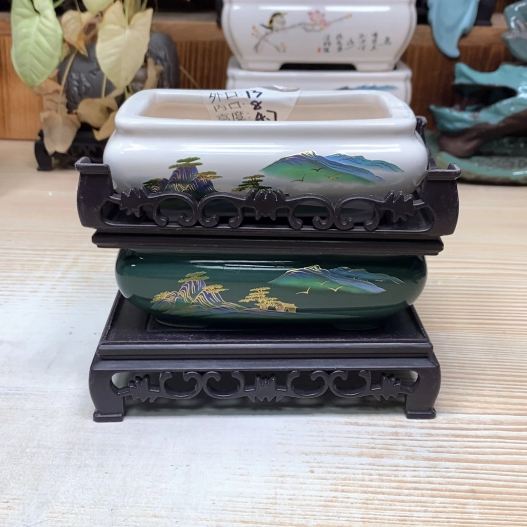 紫砂花盆陶瓷艺术花盆陶瓷