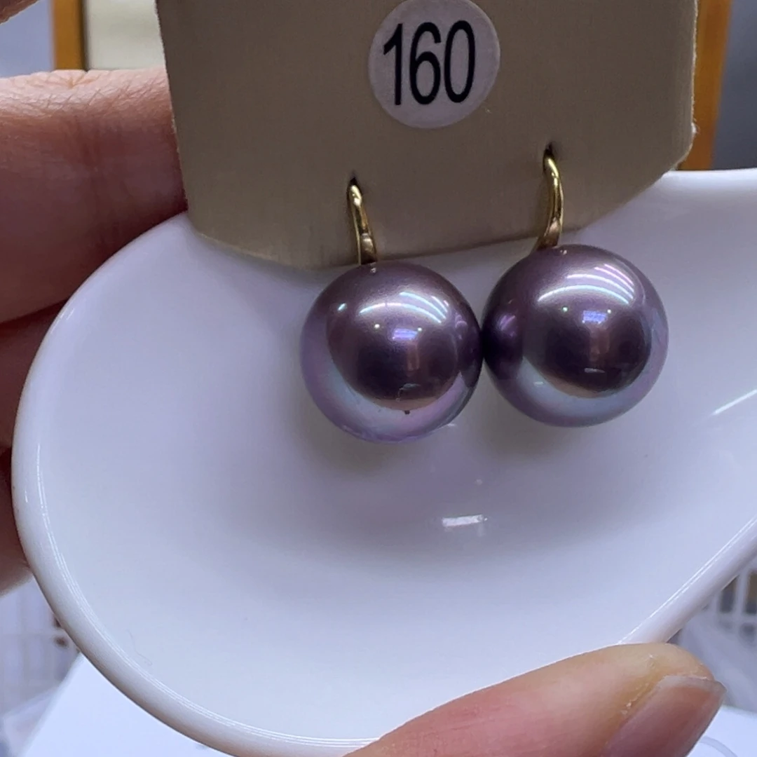 淡水珍珠耳饰银S925镶嵌