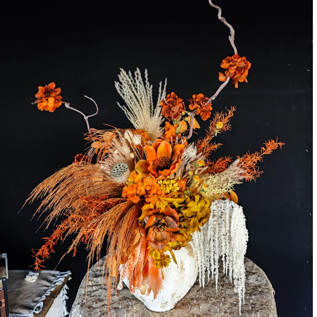 【姹雪】永生花装饰家居成品永生花插花适合客厅餐桌玄关永生花花束