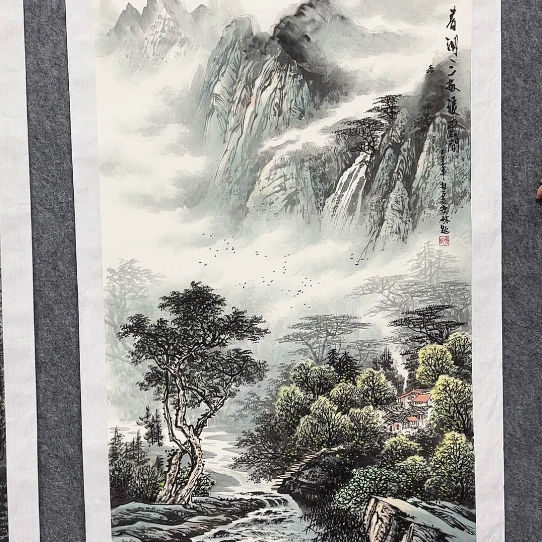 国画国画作品春涧八平尺