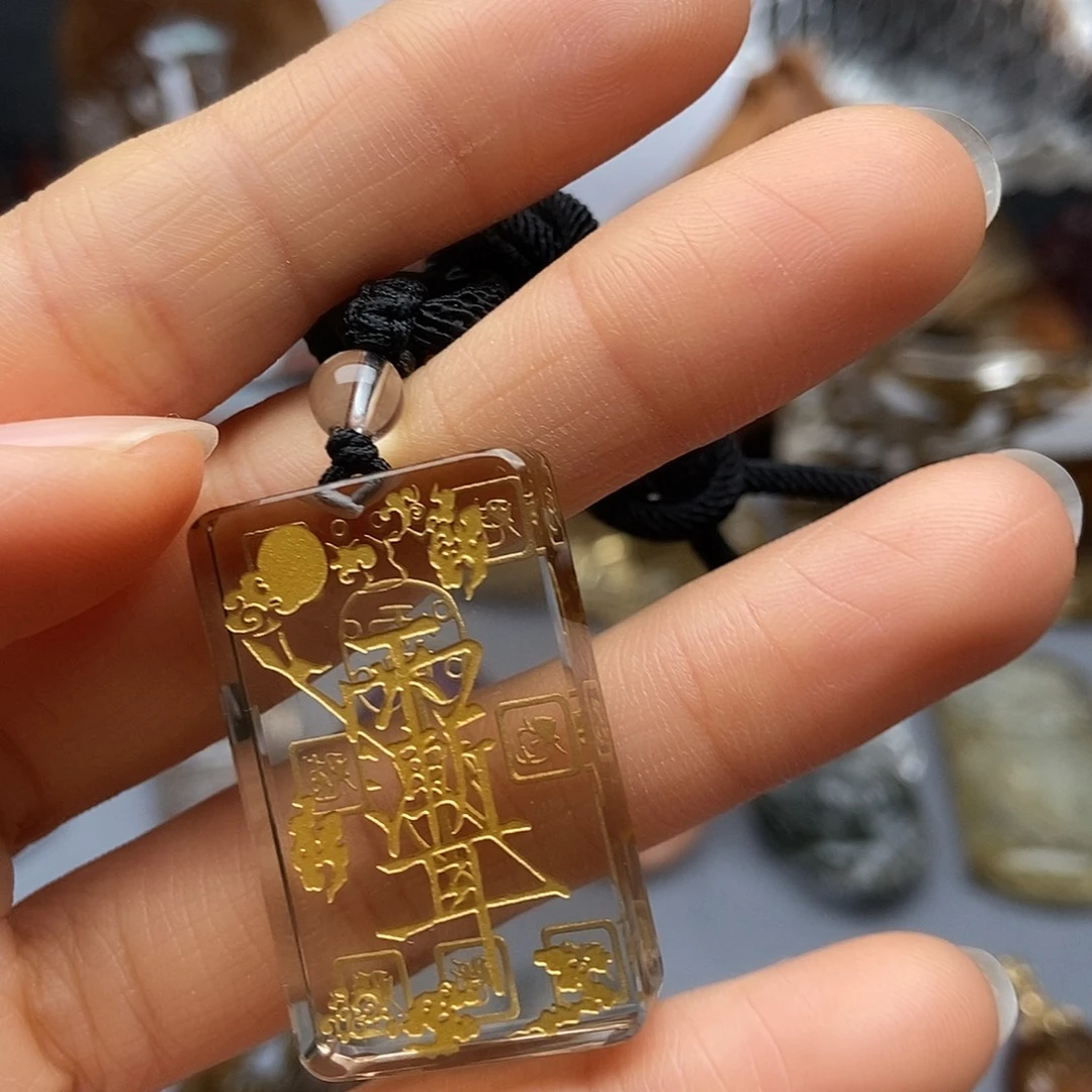 水晶未镶嵌颈饰吊坠