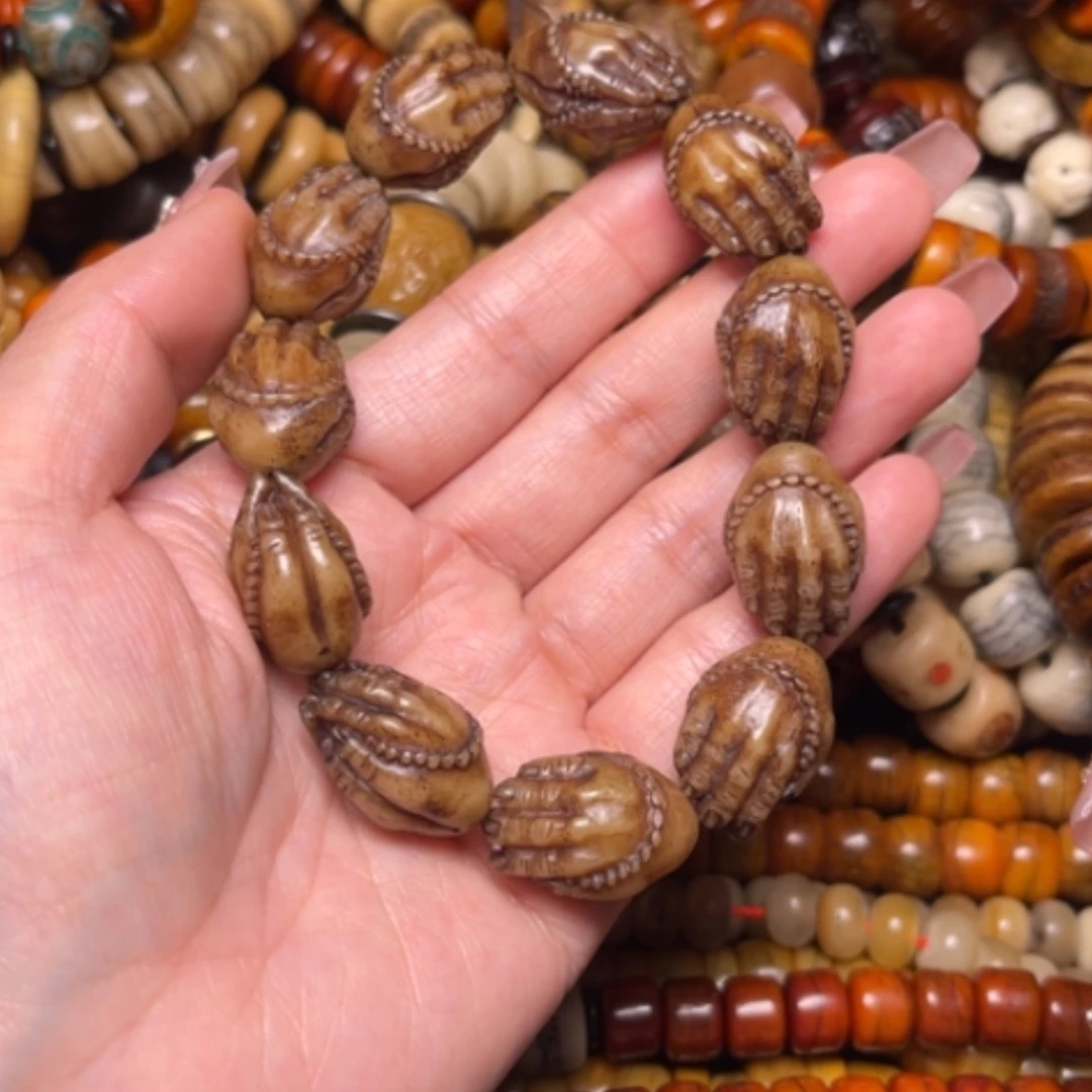 【闪购商品】牛骨手串/手链牛骨原色佛手23×15×11颗