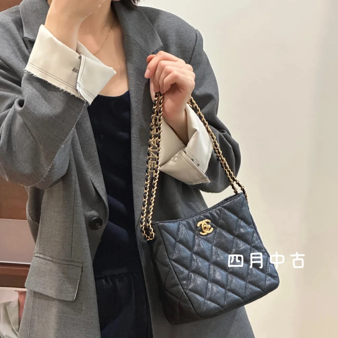95新 Chanel/香奈儿 黑金22shobo包小号 51639