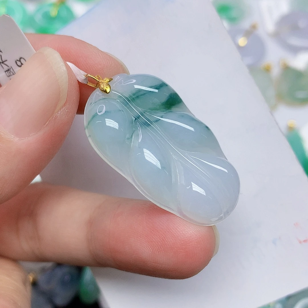 翡翠18K金镶嵌颈饰3467886