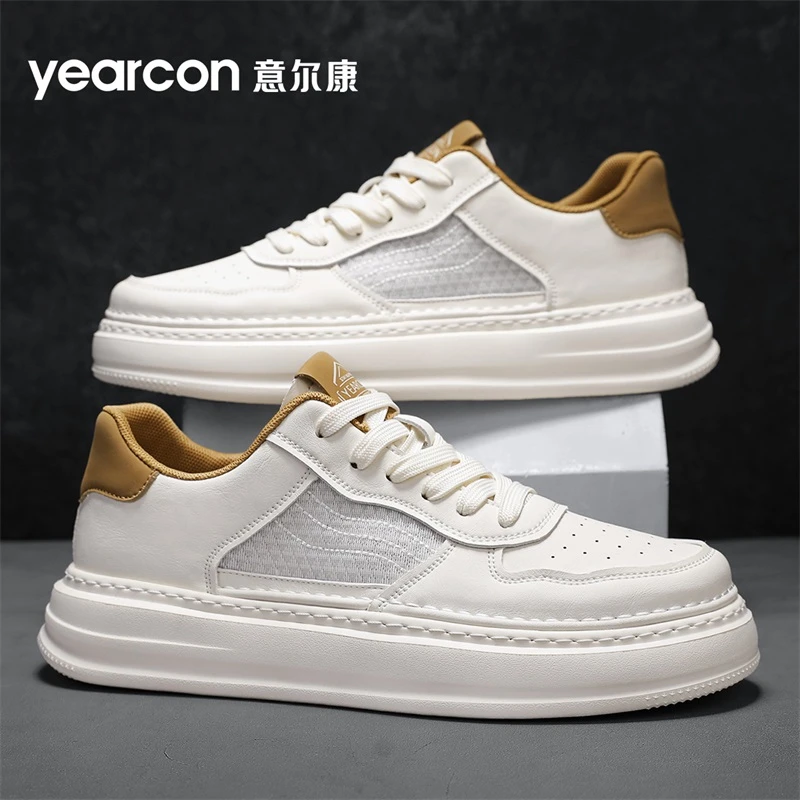 YEARCON/意尔康男鞋夏季透气时尚休闲鞋潮流百搭运动板鞋男小白鞋