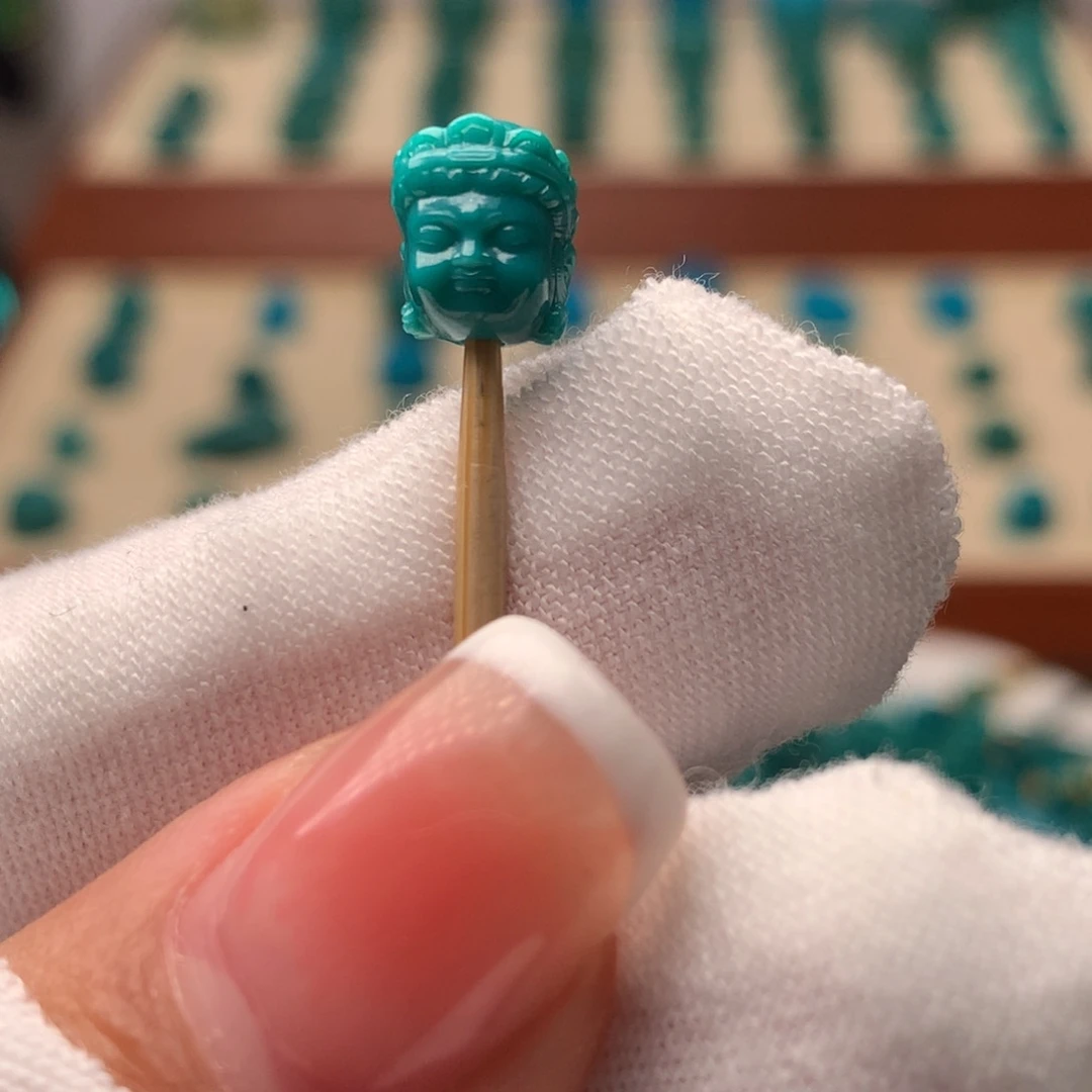 铁***牛绿松石未镶嵌配饰