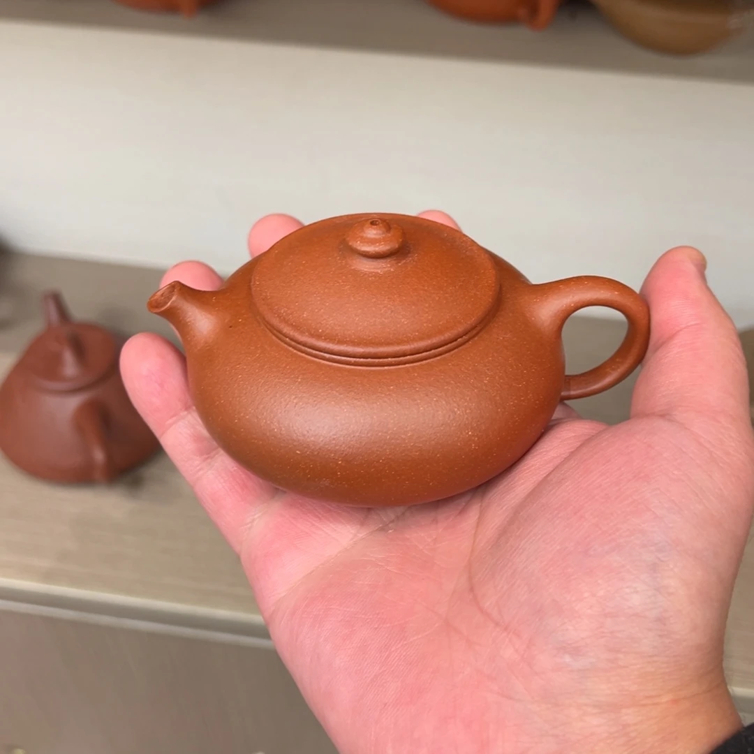茶壶紫砂120cc红降坡寒江