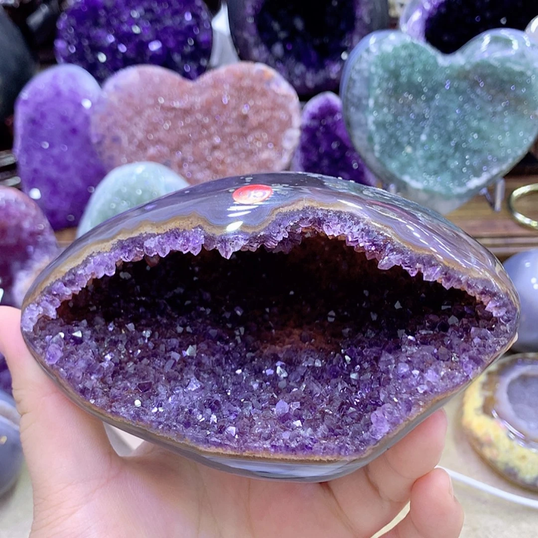 咖***豆未镶嵌大型摆件（非配饰）紫晶