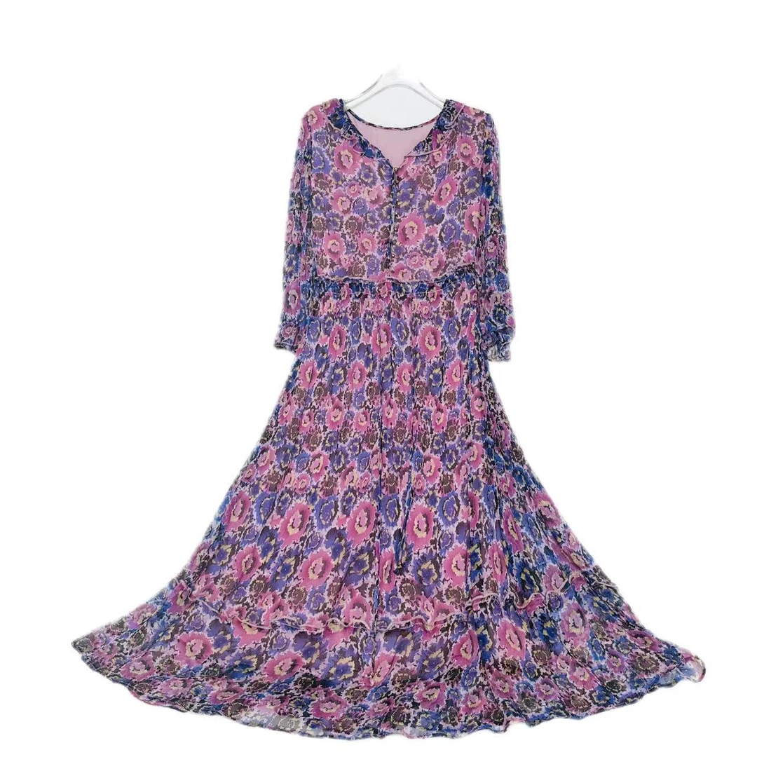 【文文原创】重磅100桑蚕丝连衣裙Y23CW034