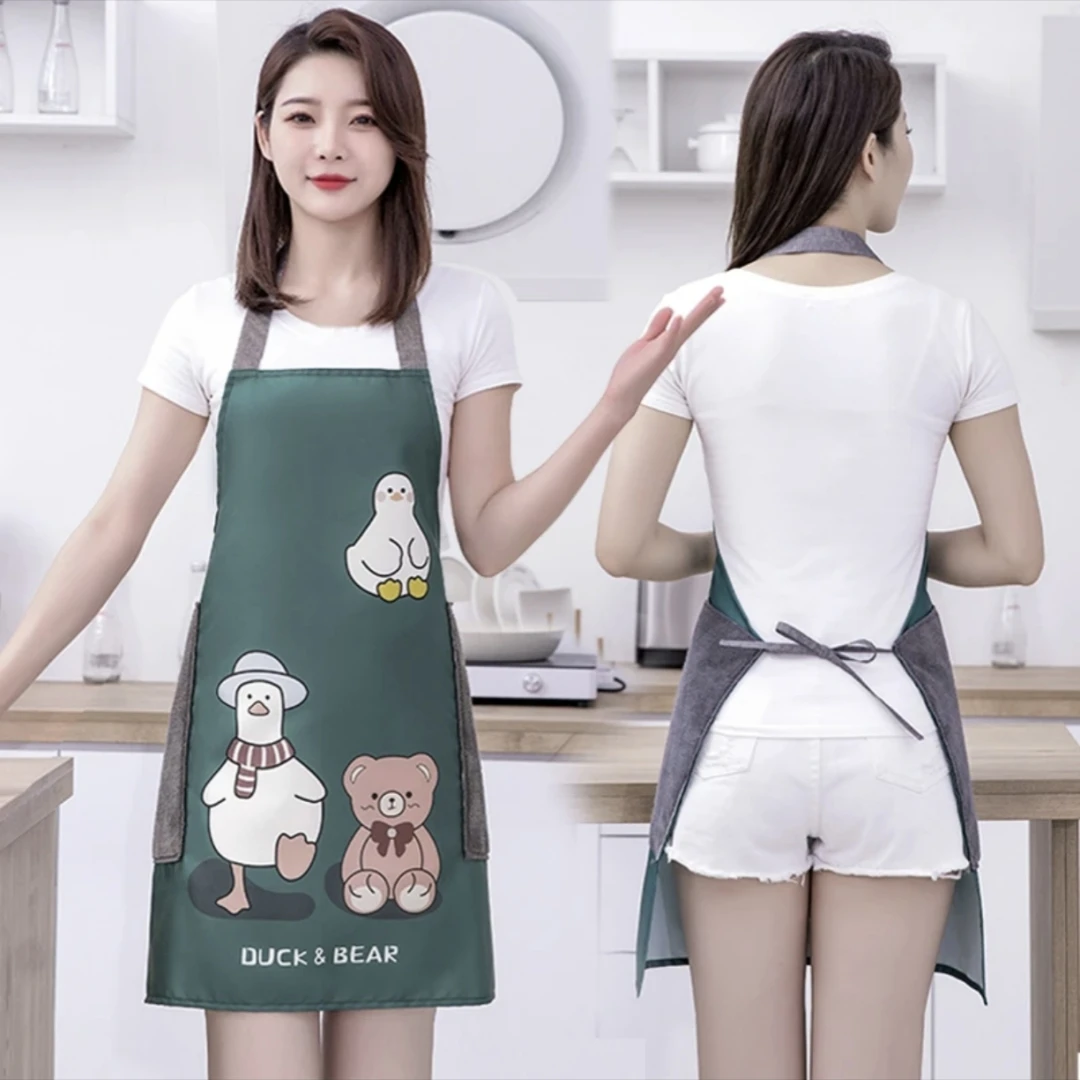 新疆包邮时尚可爱加大韩版防油洋气网红无袖家务防水成人家用好选