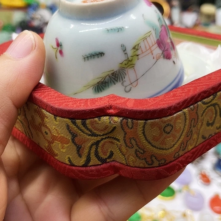5***8青花手绘小主人杯子