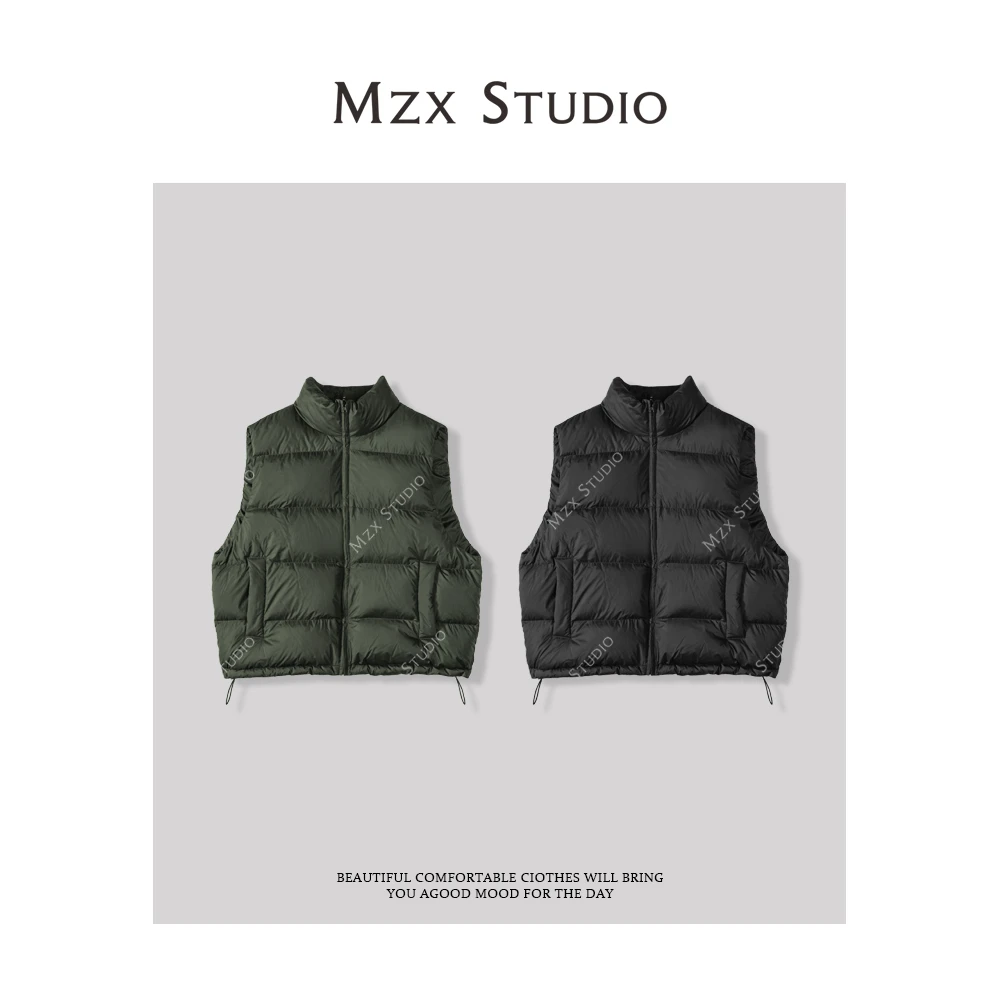 MZX 秋冬季新国标90白鸭绒立领无袖羽绒马甲背心YR6898-X
