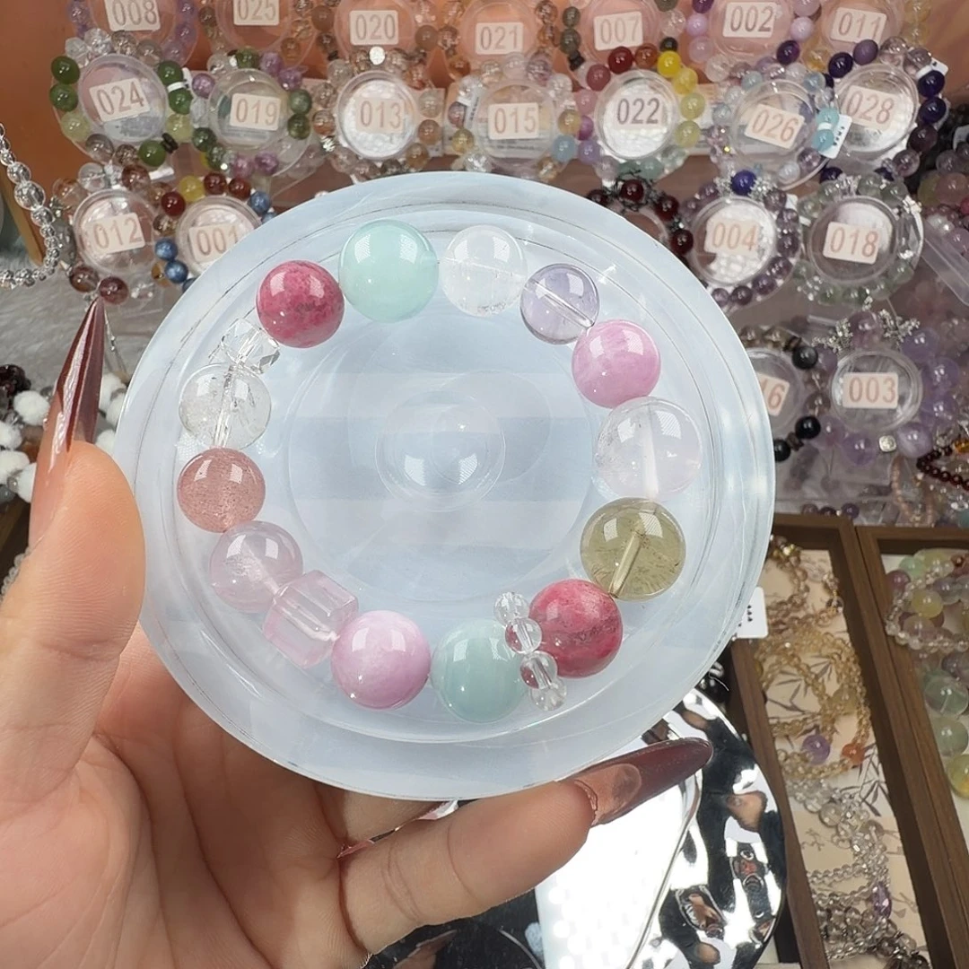 银S925镶嵌手链烟晶