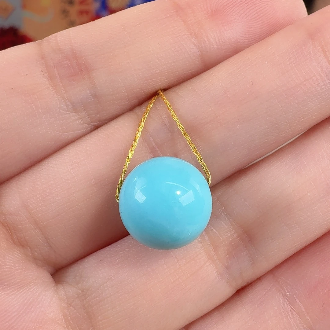 绿松石未镶嵌珠宝奇石12mm+