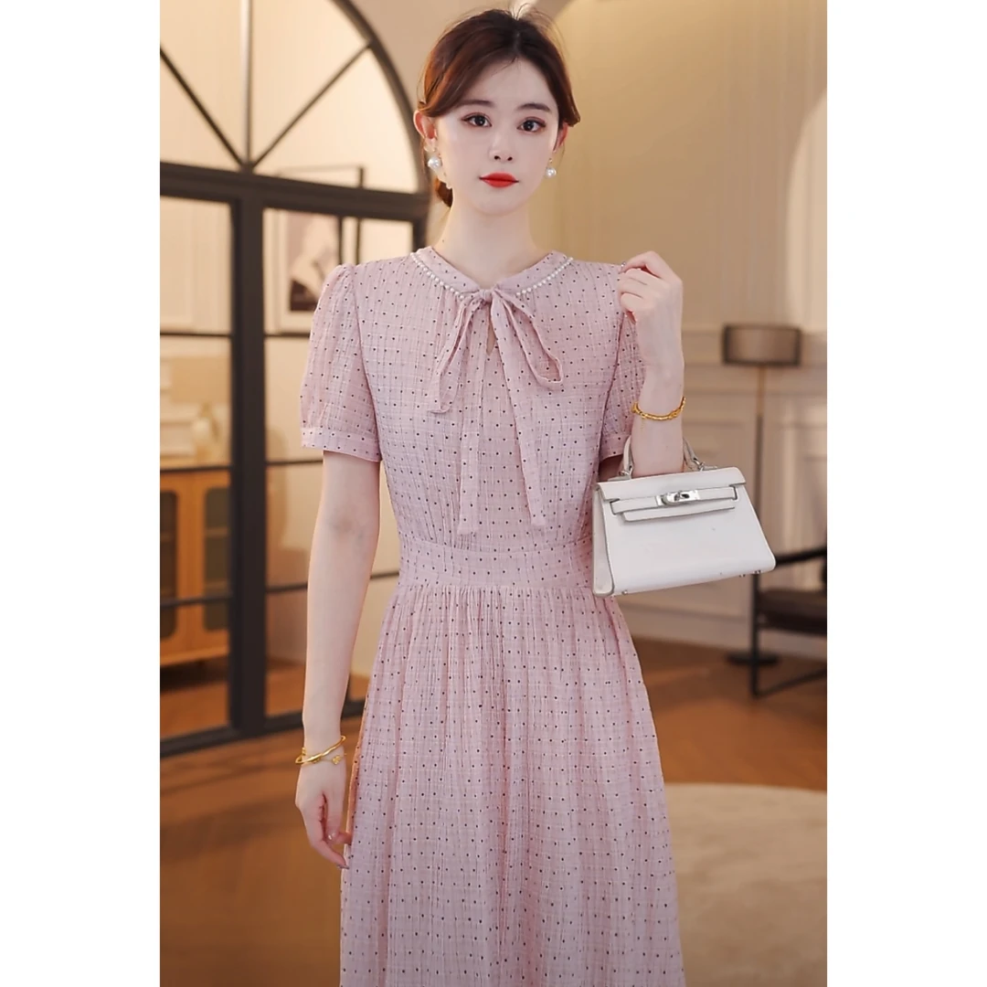 【嘉嘉JIANG】夏日物语 前后两穿经典款气质波点连衣裙 XJ252L1168