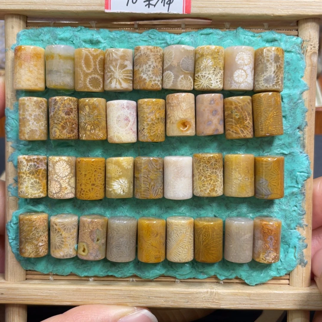 硅化玉未镶嵌颈饰桶珠10米1个