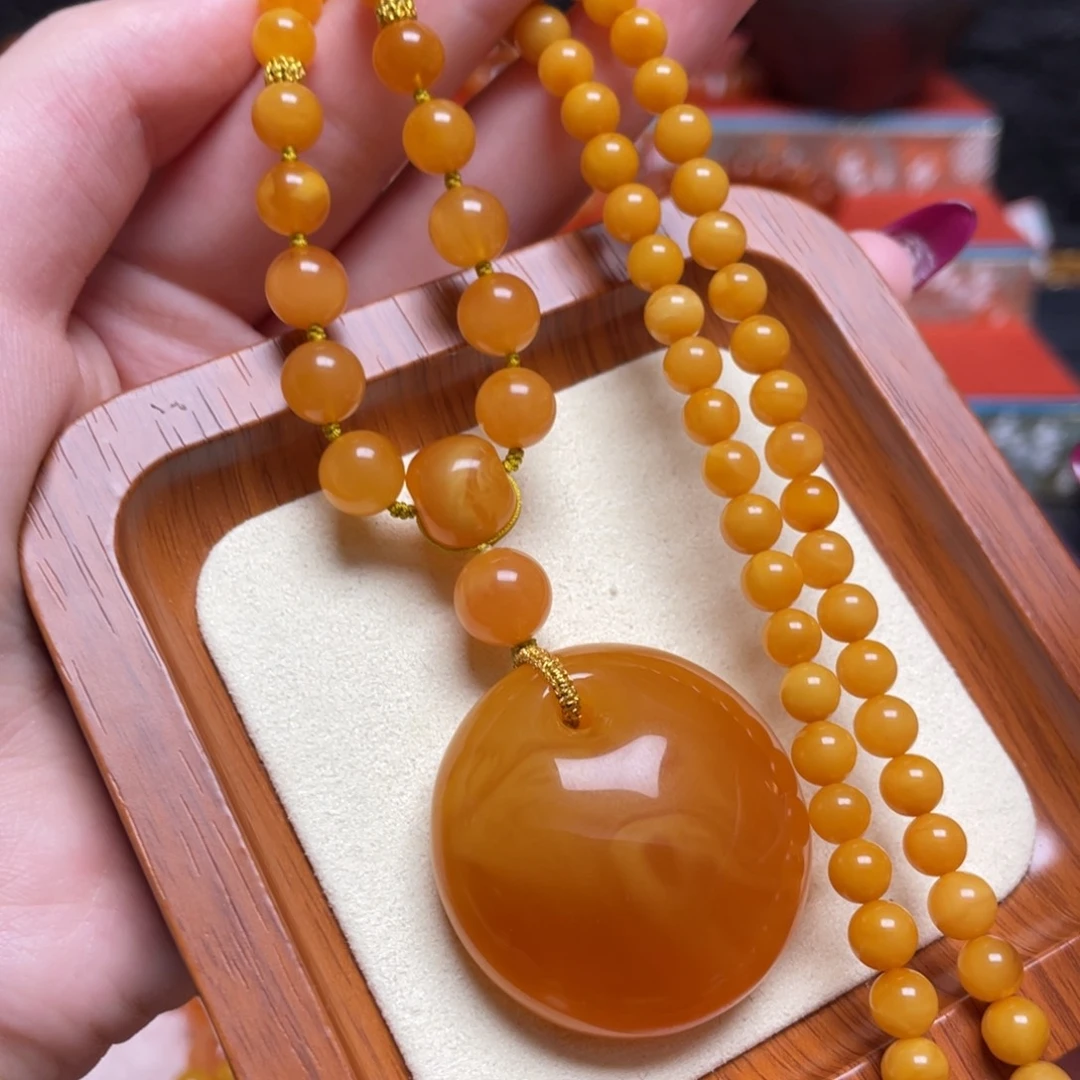 蜜蜡未镶嵌颈饰项链