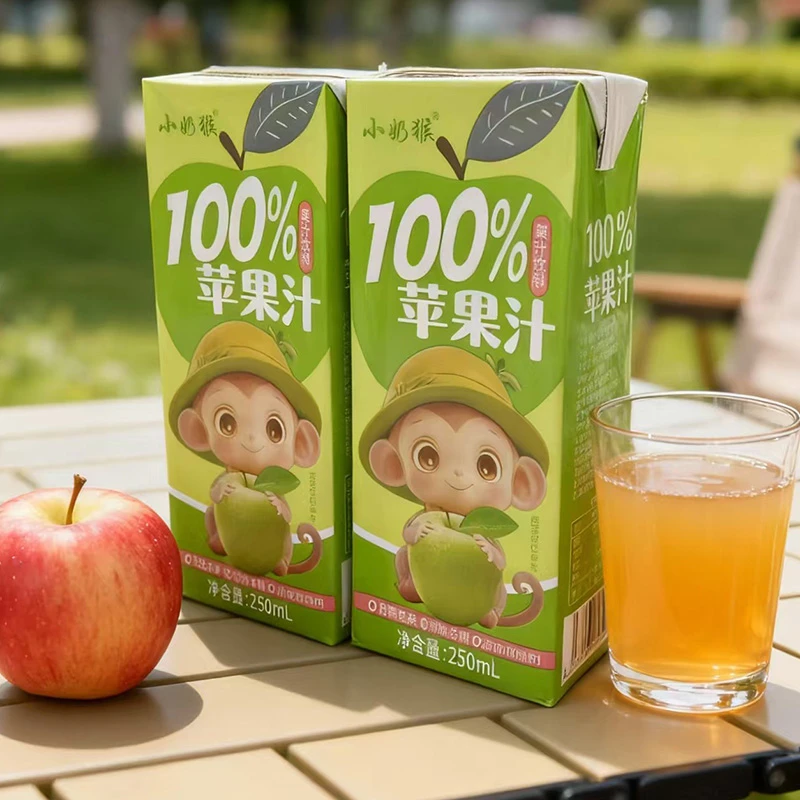 小奶猴 苹果汁饮料250ml外出便携饮品