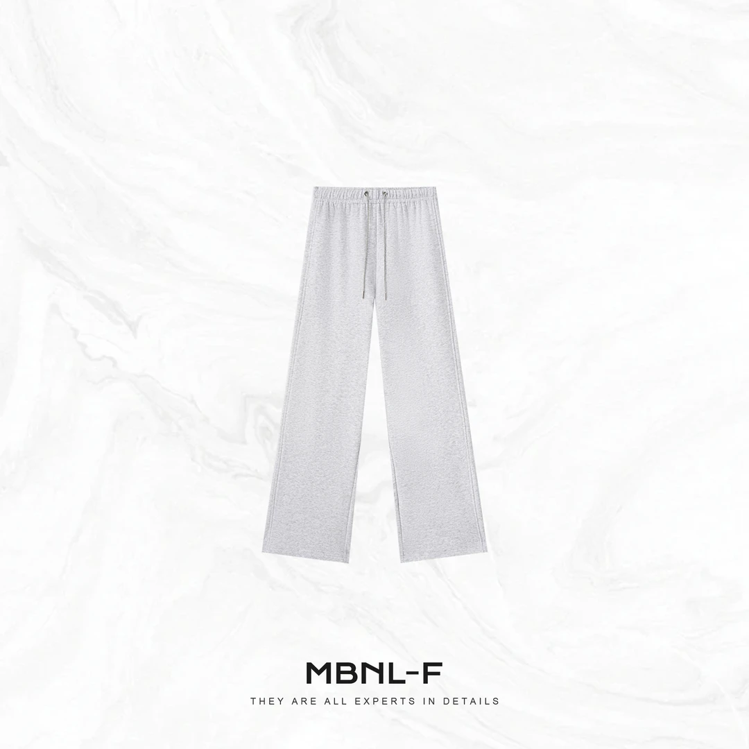 MBNL-F“欧调氛围” 100%棉密织加绒松紧腰阔腿卫裤 秦磊XN-XKZ6598