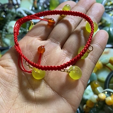 岫玉脚链未镶嵌一个