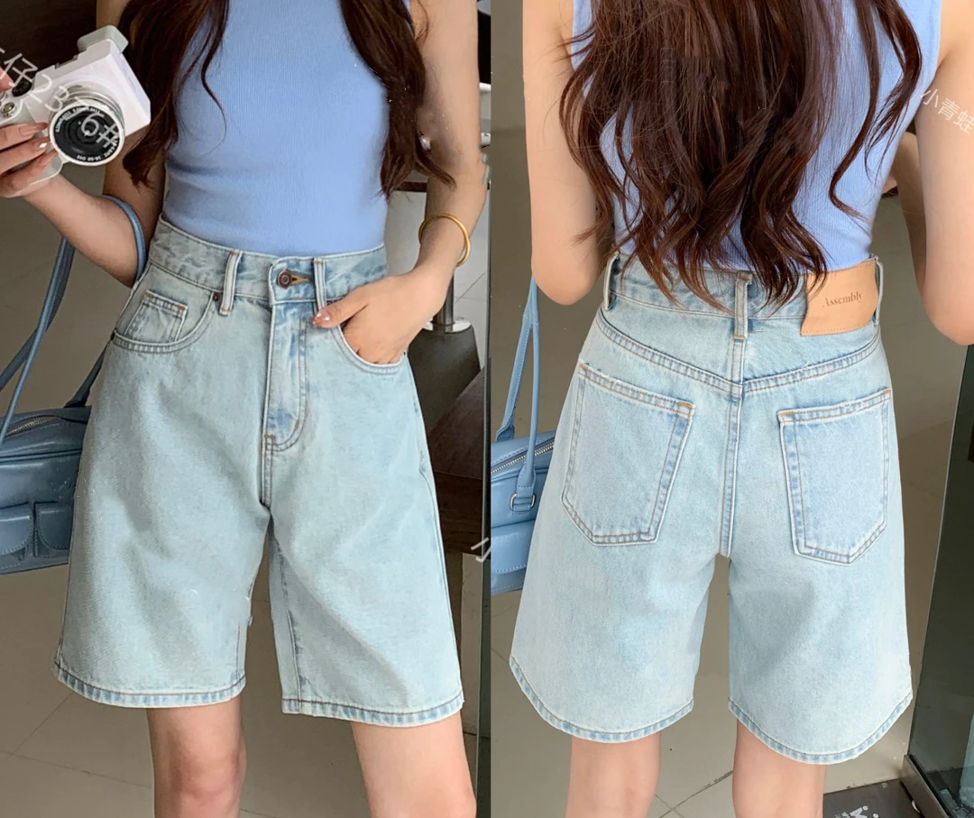 FUJIA STYLE新款韩版简约纯色百搭时尚短裤DK2376