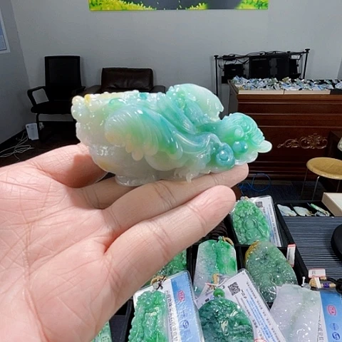 武***道翡翠未镶嵌颈饰翡翠