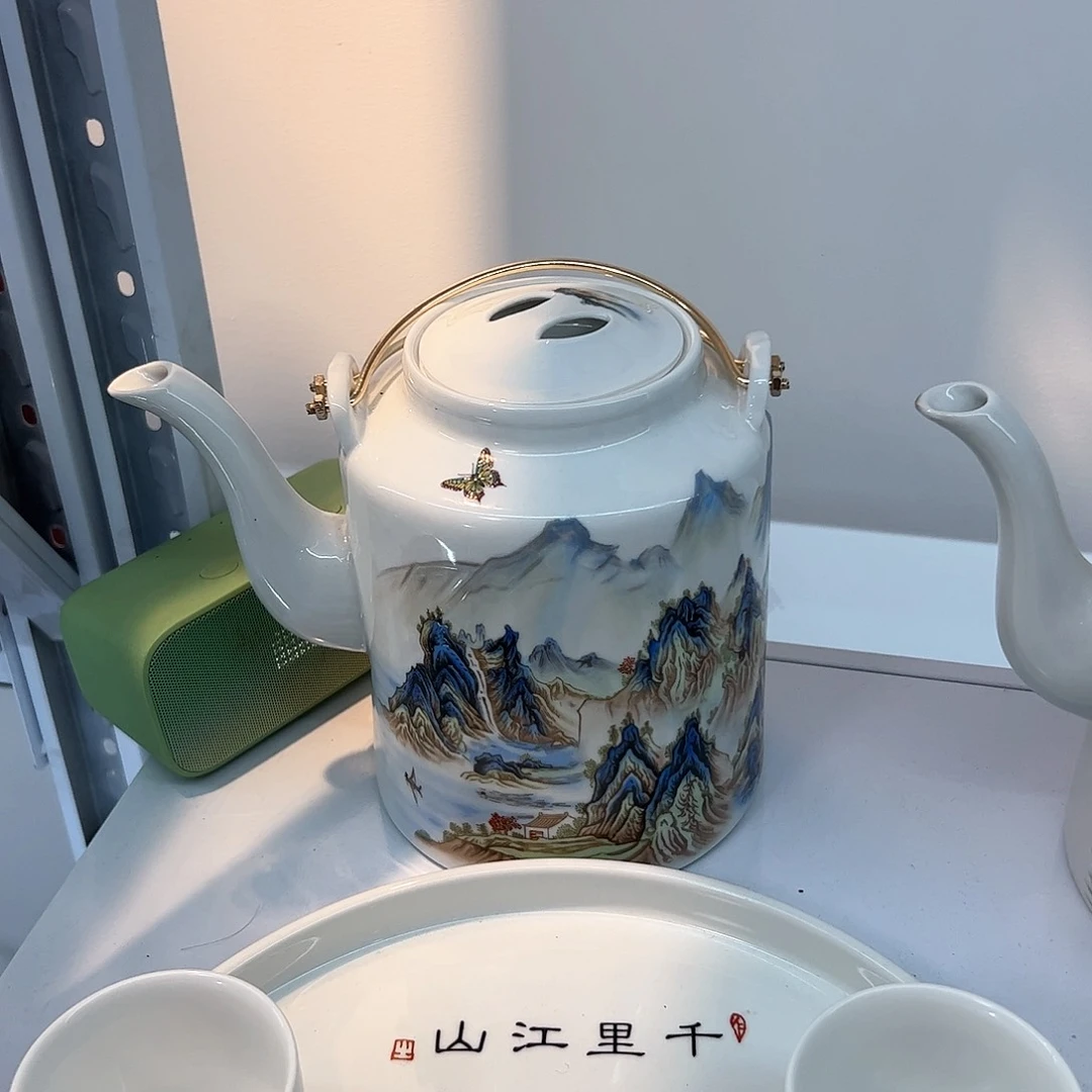 壶千里江山图四斤➕提梁