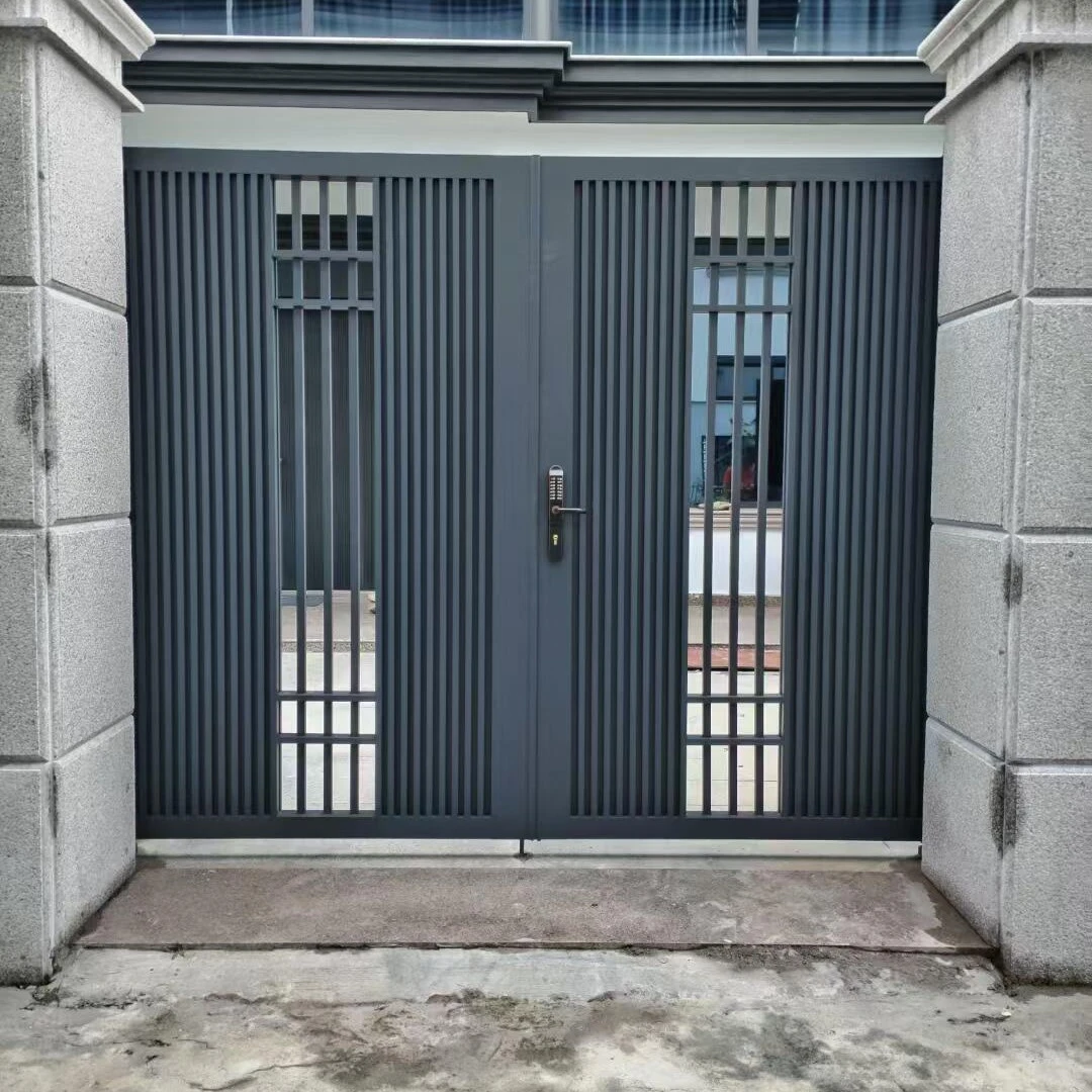 铝艺双开庭院门适用于别墅花园农村自建房电动大门