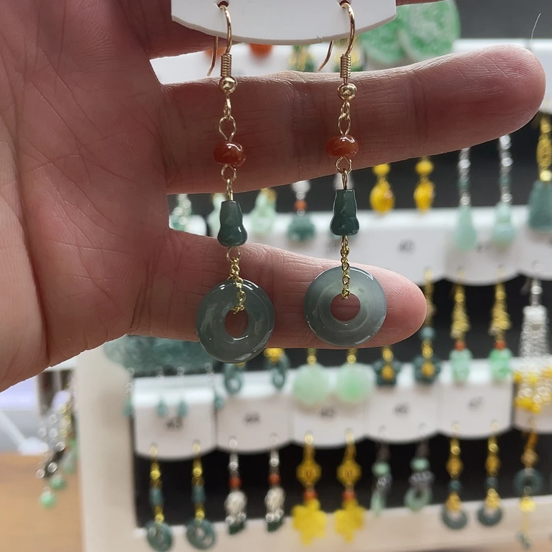 老***鹰翡翠未镶嵌耳饰翡翠未镶嵌耳饰 30改款29号