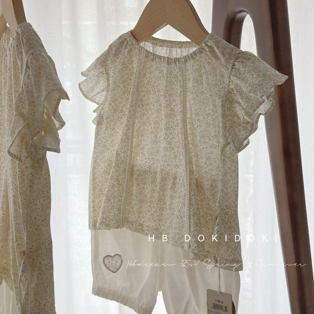 【NO退NO换】欢宝4店-婴梦儿-花开半夏-飞边袖套装Y07-Y5503243