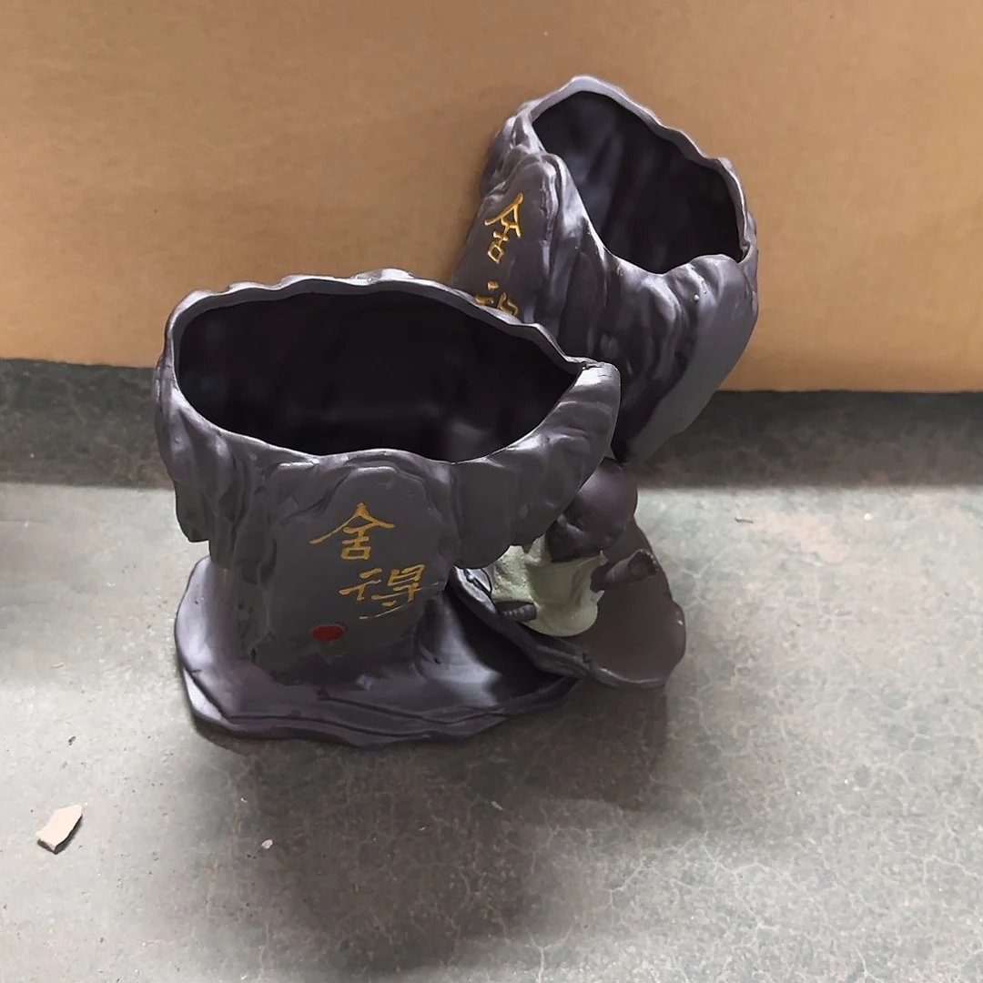 2个盆送2个随机摆件·