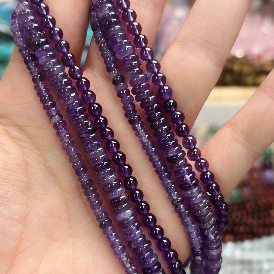 玛瑙/玉髓未镶嵌珠宝半成品紫水晶三条