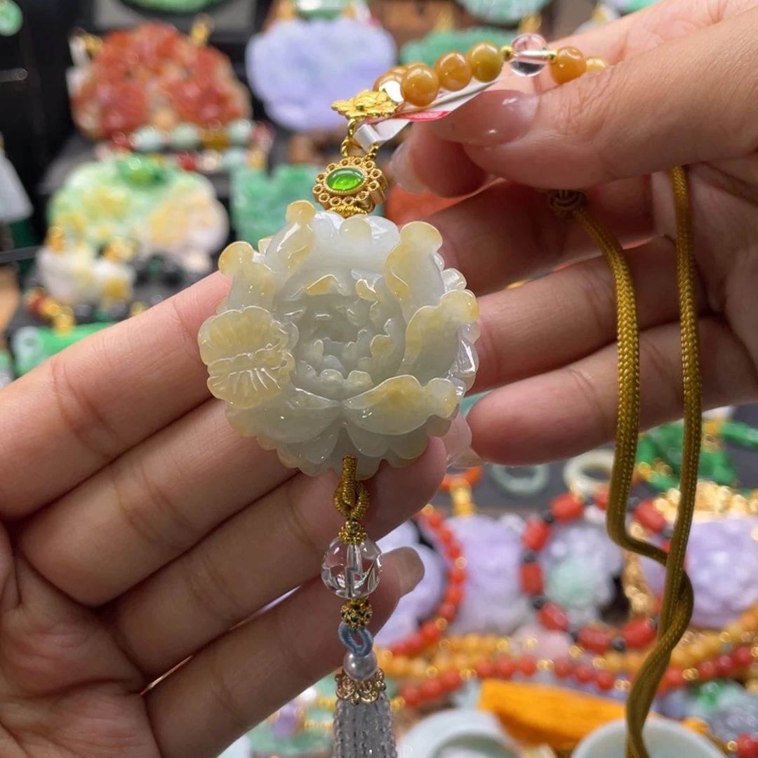 翡翠未镶嵌颈饰代编织