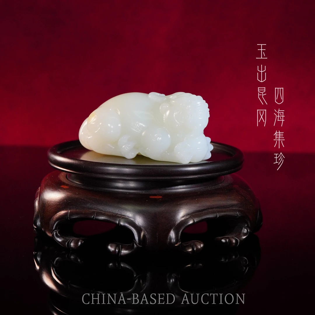 AAA级【和田玉手把件貔貅-羊脂白玉】-294.9g-YD10120300001095-D96