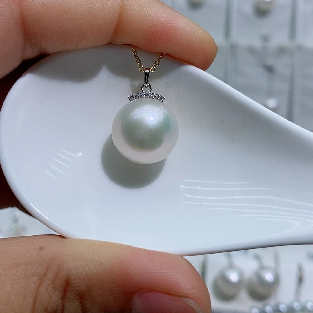 吊坠(赠链)银S925镶嵌淡水珍珠14M