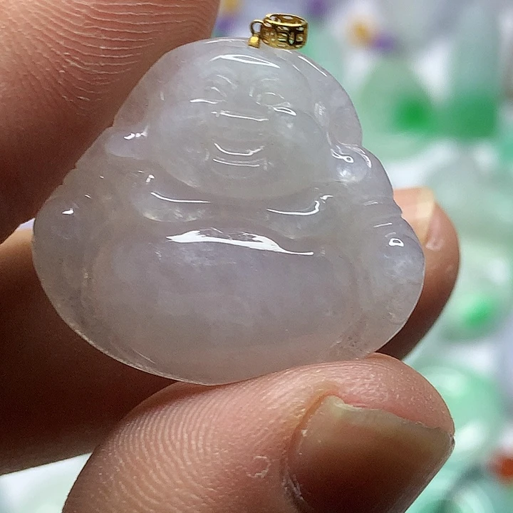 吊坠(赠链)18K金镶嵌翡翠