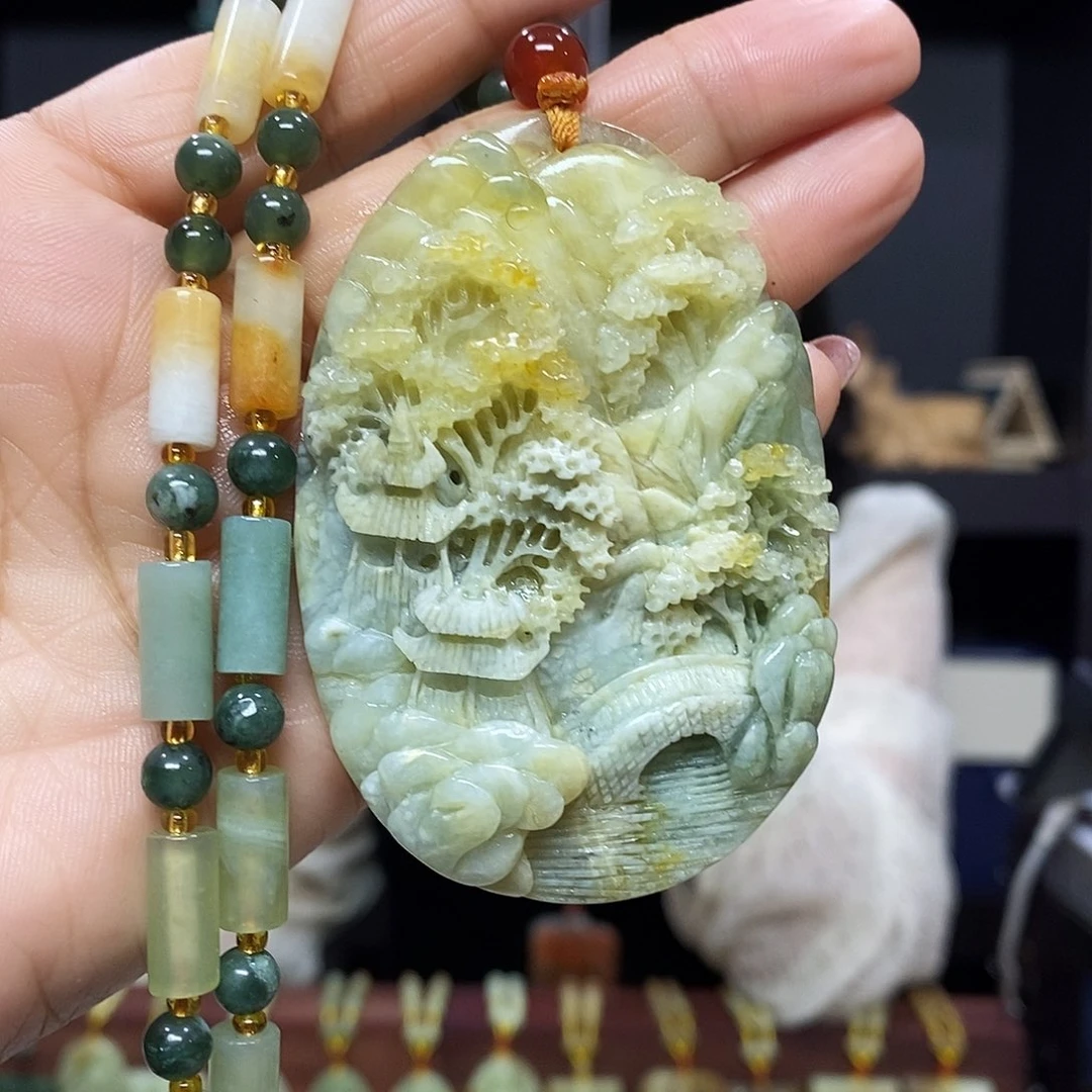 岫玉挂件吊坠未镶嵌婼*