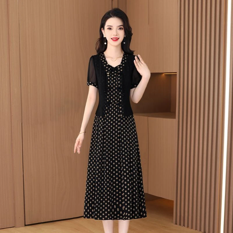 【恋晚】套装连衣裙子女夏季2025新款轻奢高级感十三行品牌两件套