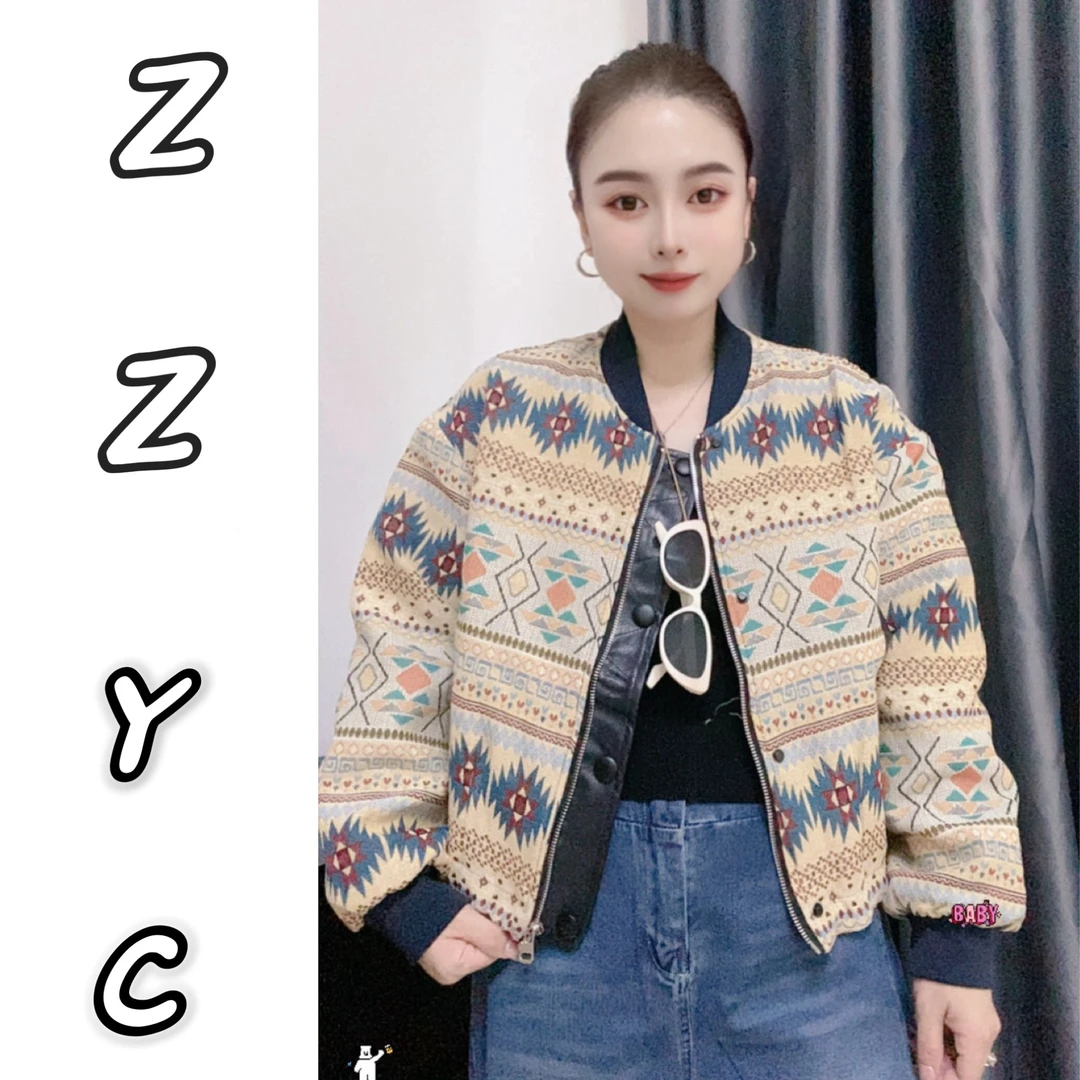 ZZ赵赵2025秋民族风爆表洋气爆棚民族风气质潮流拼接夹克