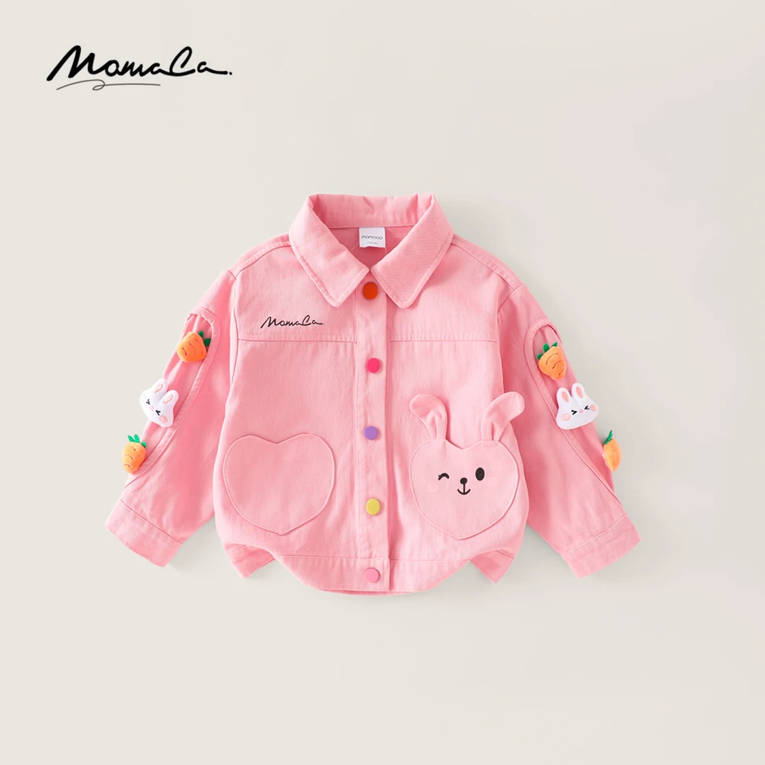 MOMOCO2025款春季新款女童时尚小兔子玩偶洋气外套77530107009