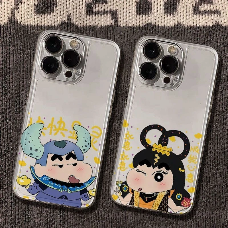 如意蛇精小新太空手机壳适用于苹果16透明iphone14保护壳1512pro