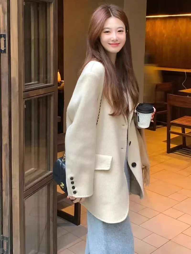 8855千炫家女装新款韩系高级气质短款大衣外套
