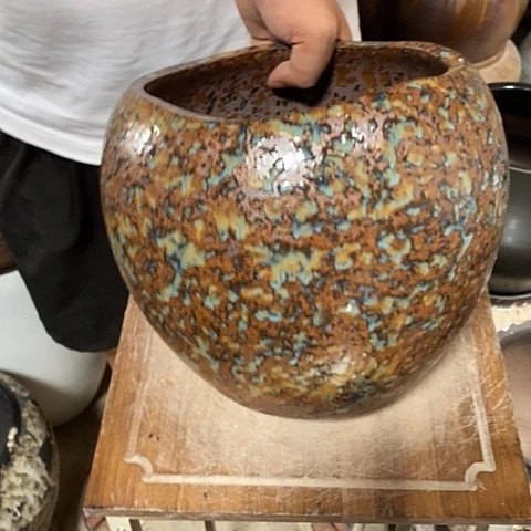 紫砂花盆口20高度21琉璃蜀