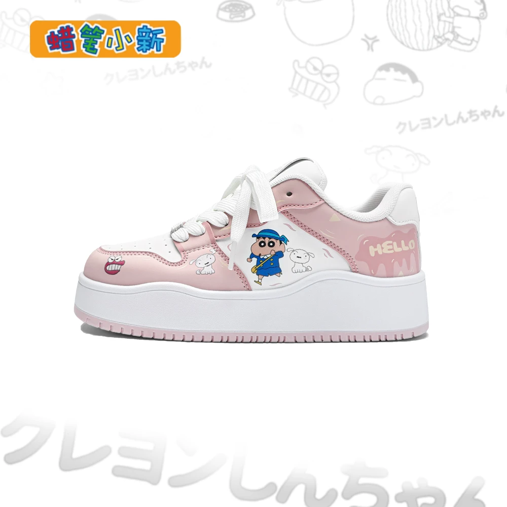 蜡笔小新鞋子女款爆款2025今年流厚底增高情侣时尚户外透气休闲鞋