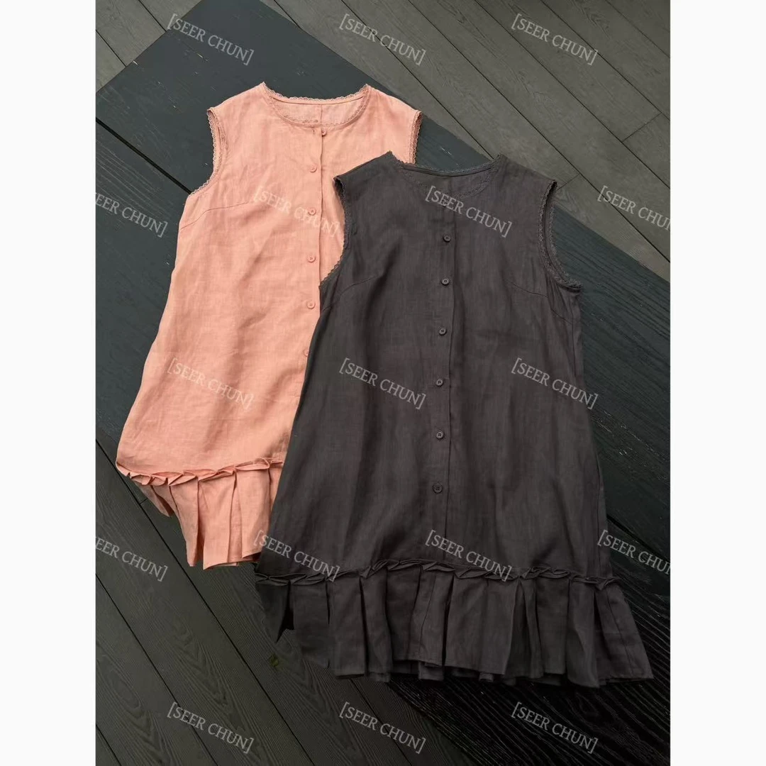 【纯纯女装】SEERCHUN 高品质韩系花边背心裙 51914