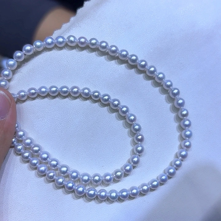 颈饰银S925镶嵌淡水珍珠